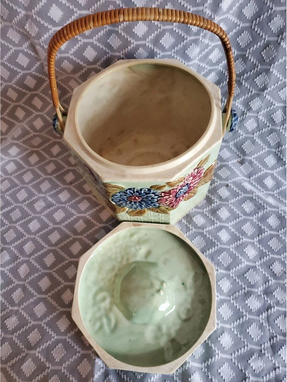 Vtg Japanese Biscuit Jar